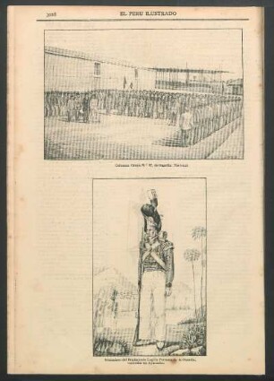 [Retrato de un] Granadero del Regimiento Legión Peruana de la Guardia, vencedor en Ayacucho.