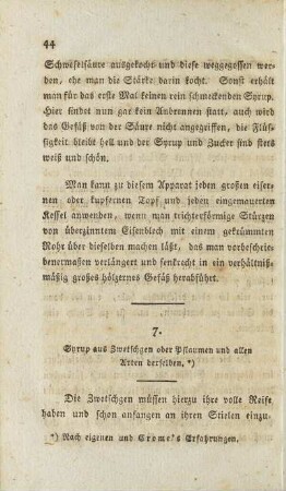 7. Syrup aus Zwetschgen oder Pflaumen und allen Arten derselben