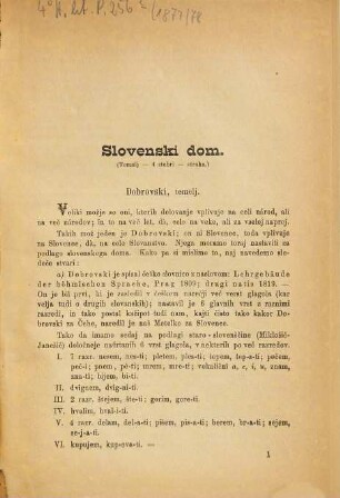 Programm des K.K. Real- und Obergymnasiums in Rudolfswert : für das Schuljahr .... 1877/78