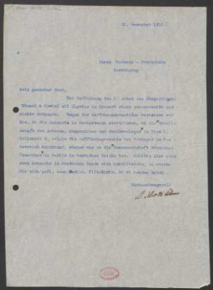 Brief an Louis Werbeck : 21.12.1910