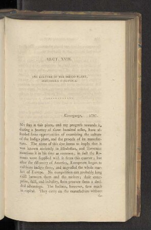 Sect. XVIII. The culture of the Indigo plant, Indigofera Tinctoria.
