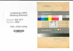 Entnazifizierung Josef Ludwig Oder , geb. 00.00.0000 (Polizist)