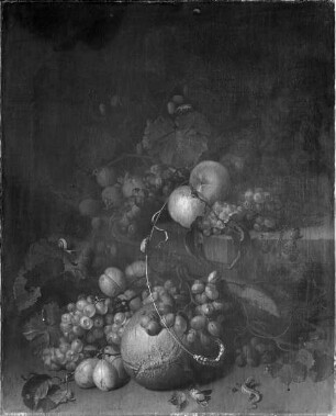 Trauben, Pfirsiche, Melonen und andere Herbstfrüchte