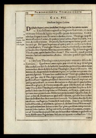 Cap. VII. Studium linguae Latinae.