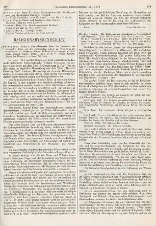 577-578 [Rezension] Pettazzoni, Raffaele, Der allwissende Gott