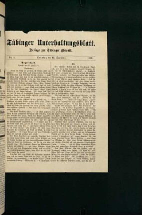 Tübinger Unterhaltungsblatt (Nr. 3)