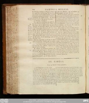 III. Siecle. Dans ce Siécle il faut considerer.