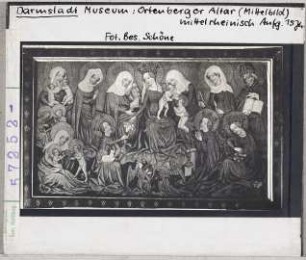 Darmstadt, Museum: Mittelrheinischer Meister, Altartafel aus Ortenberg, Heilige Sippe