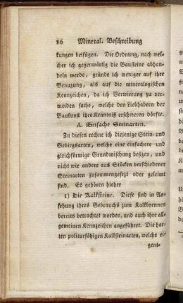 1) Die Kalksteine.