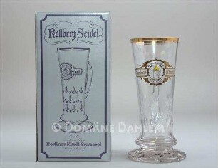 Glaskrug "Kindl-Brauerei" mit Karton
