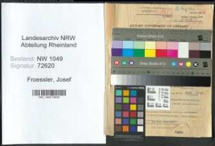 Entnazifizierung Josef Froessler , geb. 06.01.1895 (Polizist)
