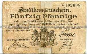 Mühlhausen/Elsass, 50 Pfennig