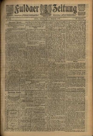 Zweite Ausgabe vom Dienstag, den 16. November 1909.
