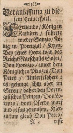 Veranlassung zu diesem Trauerspiel