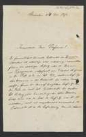 Brief von Adolf Engler an Unbekannt