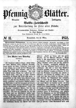 No. 11, Sonnabend, den 13. März