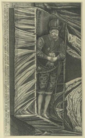 Bildnis des Markgrafen Georg Friedrich von Brandenburg-Ansbach auf dem Totenbett