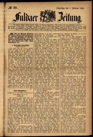 Ausgabe vom Dienstag, den 07. Februar 1882.