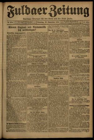 Ausgabe vom Dienstag, den 29. November 1921.