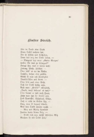 Fünfter Streich.
