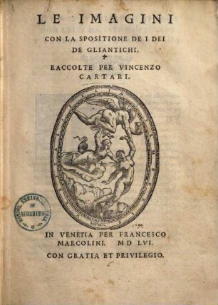 Le imagini con la spositione dei Dei degli antichi