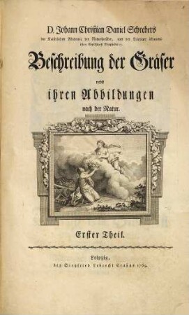 D. Johann Christian Daniel Schrebers ... Beschreibung der Gräser nebst ihren Abbildungen nach der Natur. 1