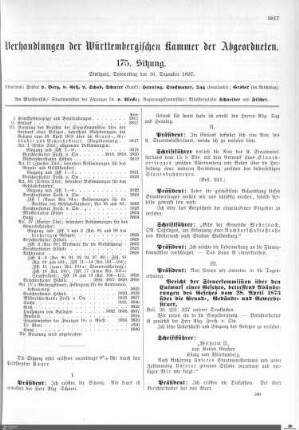 175. Sitzung, Stuttgart, 16.12.1897