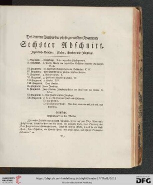 Des dritten Bandes der physiognomischen Fragmente sechster Abschnitt