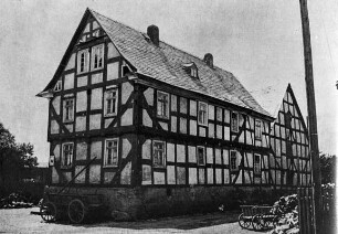 Wohnhaus und Stall (Hofreite, Fachwerk); Allendorf, Mühlenstraße 8