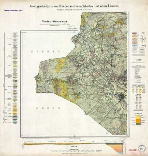 [3906-3806] Vreden-Wennewick, Geologische Karte von Preußen und benachbarten deutschen Ländern
