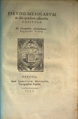 Pseudo-Mesolabum & alia quaedam adjuncta capitula