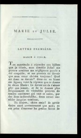 Marie et Julie.