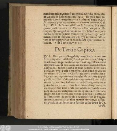 De Tertio Capite.
