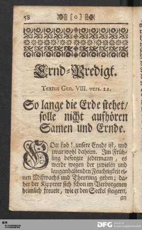 Ernd-Predigt.