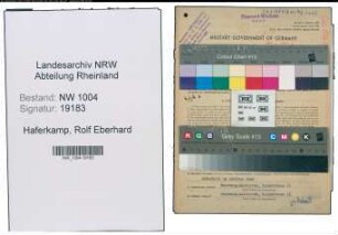 Entnazifizierung Rolf Eberhard Haferkamp , geb. 31.10.1921 (Kaufm.Angestellter)