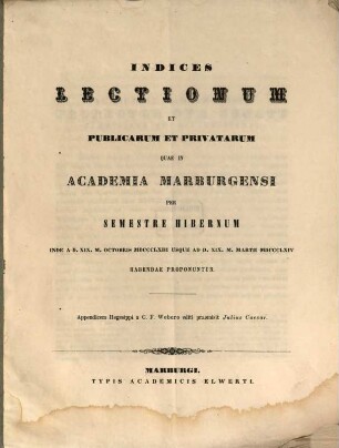 Specimen editionis Hegesippi de bello Judaico (von C. Fr. Weber). Appendix