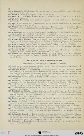 Nederlandsche Topographie (Nr. 637-704)