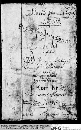 Gesuche um Erlangung des Bürgerrechts in Beeskow
