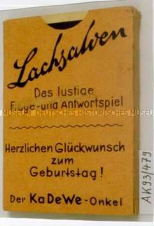 Gesellschaftsspiel "Lachsalven"