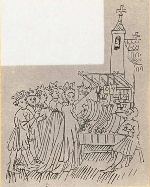 Waffenhändler (Handschrift des trojanischen Krieges 15. Jahrhundert)