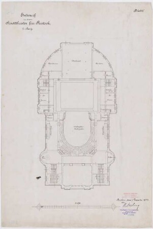 Stadttheater, Rostock: Grundriss 2. Rang