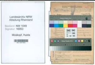 Entnazifizierung Hulda Moskopf , geb. 18.08.1903 (Diakonisse)