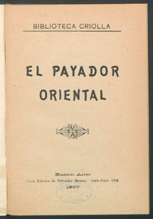 El payador oriental