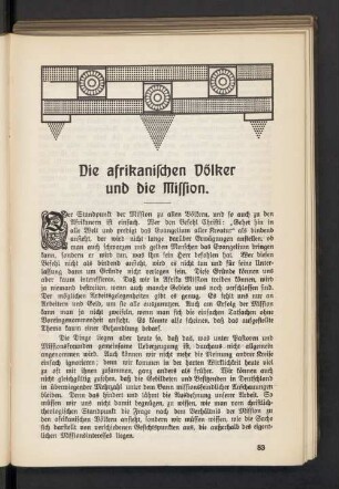 Die afrikanischen Völker und die Mission