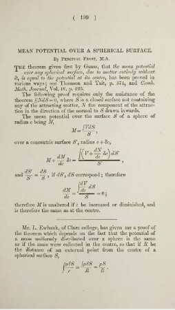 Mean potential over a spherical surface.