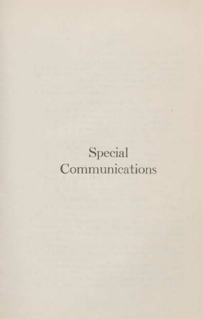 Special Communications