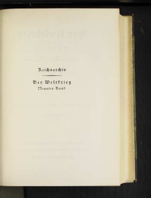 Bd. 9: Die Operationen des Jahres 1915 : die Ereignisse im Westen und auf dem Balkan vom Sommer bis zum Jahresschluß ; mit vierunddreißig Karten und Skizzen