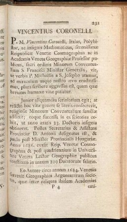 Vincentius Coronelli. - Joannes Claudius Puteobonellus.
