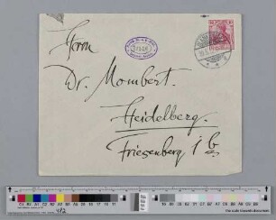Brief an Alfred Mombert