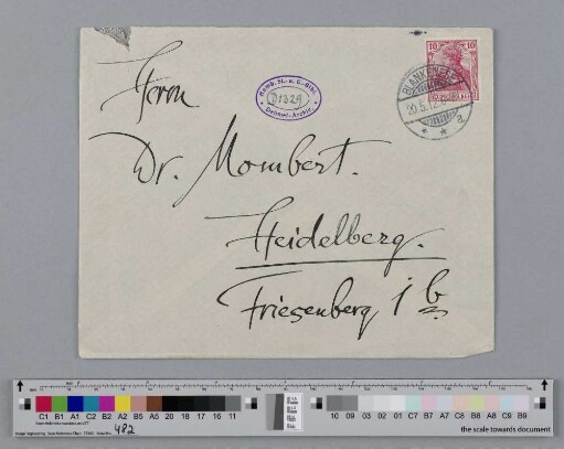 Brief an Alfred Mombert